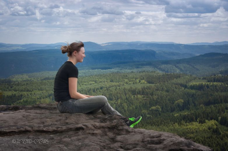 Eine sch&ouml;ne Aussicht hat man vom Gipfel des Gro&szlig;en Zschirnsteins.